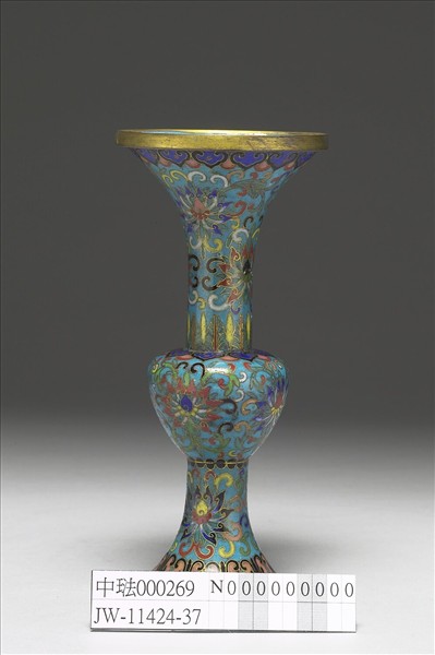 掐絲琺瑯觚形瓶（五供）