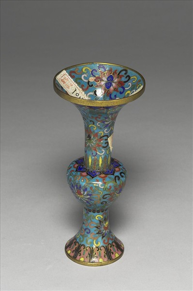 掐絲琺瑯觚形瓶（五供）