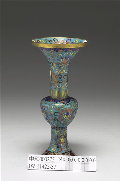 掐絲琺瑯觚形瓶（五供）