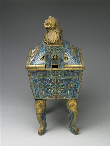 掐絲琺瑯鼎式爐（五供）