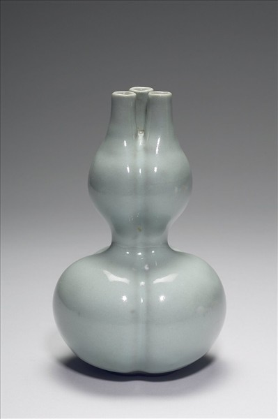 冬青釉三連葫蘆瓶