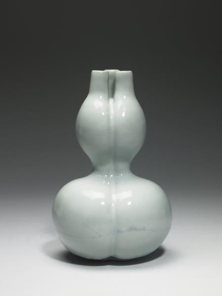 冬青釉三連葫蘆瓶