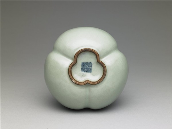 冬青釉三連葫蘆瓶