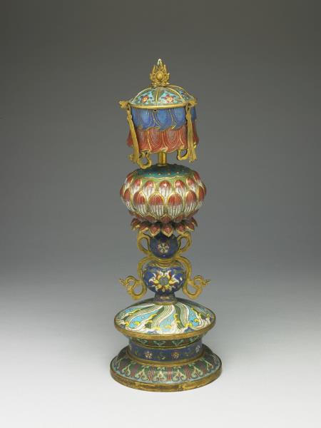 掐絲琺瑯八吉祥（寶蓋）