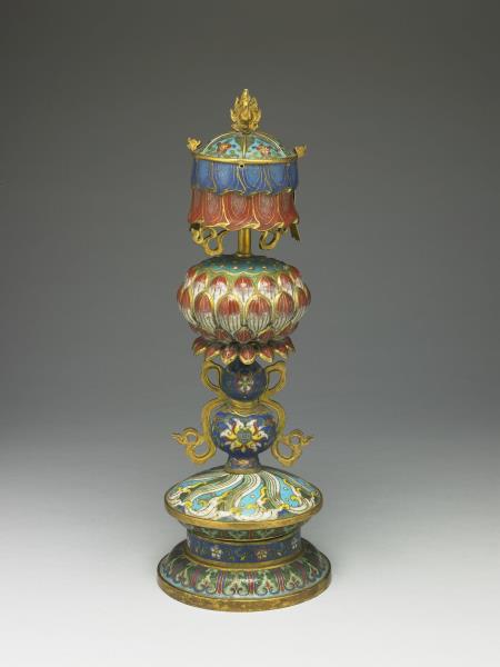 掐絲琺瑯八吉祥（寶蓋）