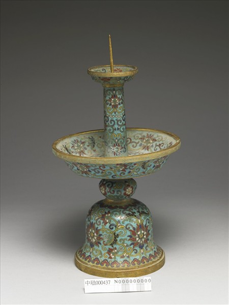 掐絲琺瑯燭台（五供）