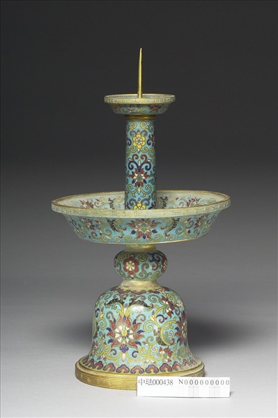 掐絲琺瑯燭台（五供）