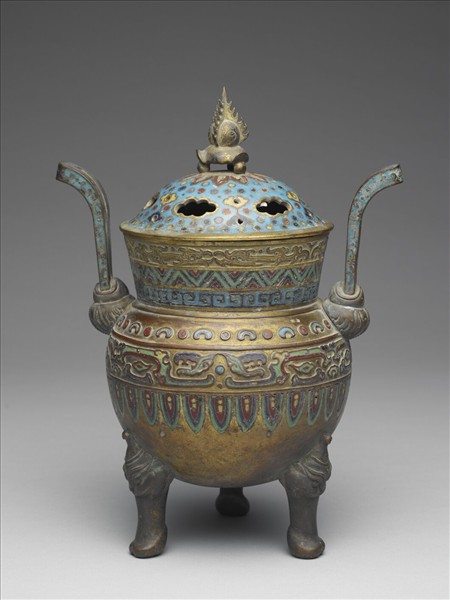 掐絲琺瑯香爐（五供）