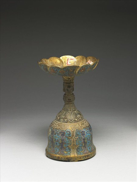 掐絲琺瑯燭台（五供）