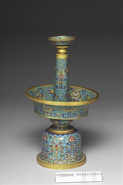 掐絲琺瑯燭台（五供）