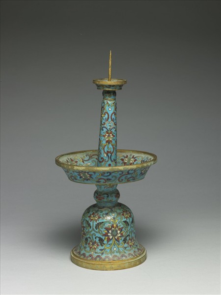 掐絲琺瑯燭台