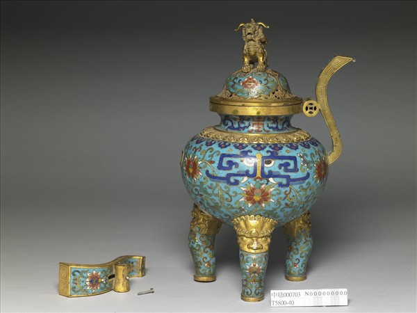 掐絲琺瑯三足爐（五供）