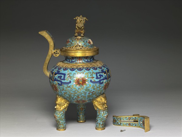 掐絲琺瑯三足爐（五供）