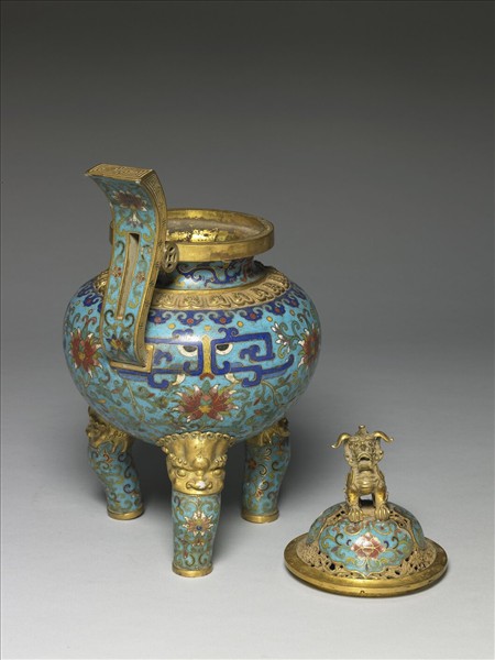 掐絲琺瑯三足爐（五供）