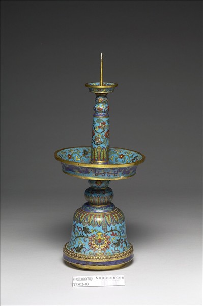 掐絲琺瑯燭台（五供）