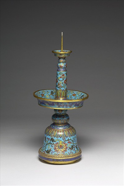 掐絲琺瑯燭台（五供）