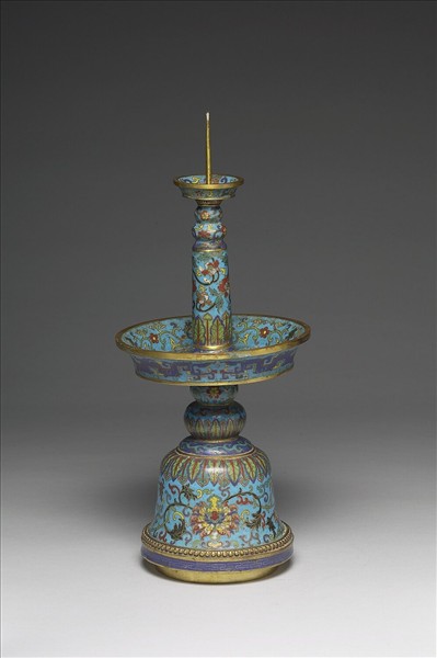 掐絲琺瑯燭台（五供）