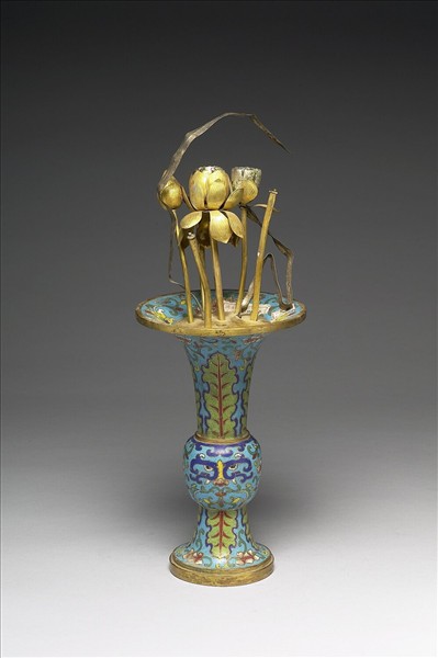 掐絲琺瑯瓶（五供）