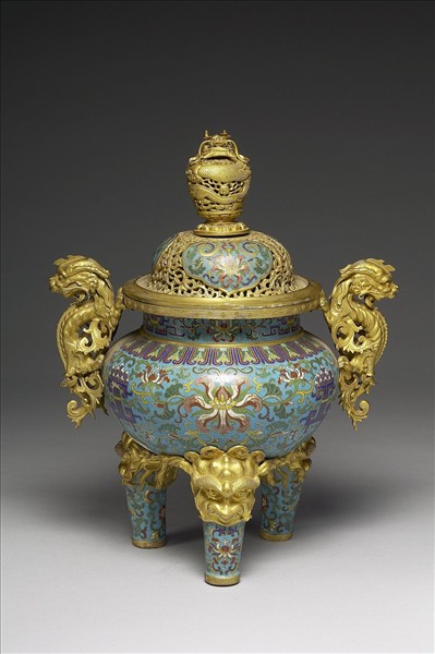 掐絲琺瑯爐（五供）