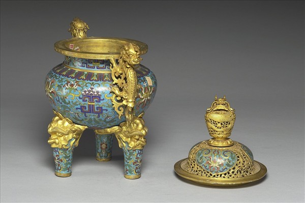 掐絲琺瑯爐（五供）