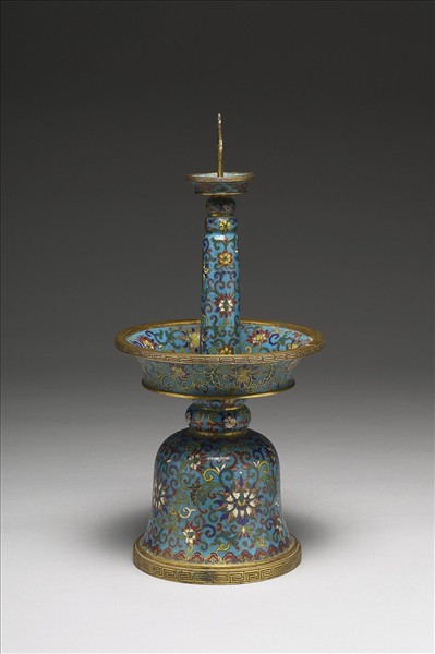 掐絲琺瑯燭台(五供)