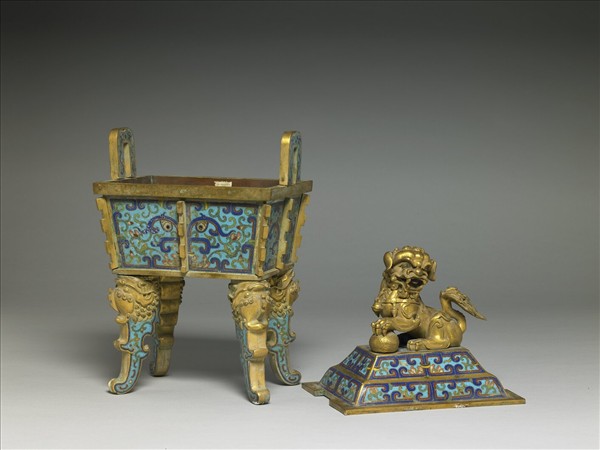 掐絲琺瑯爐(五供)