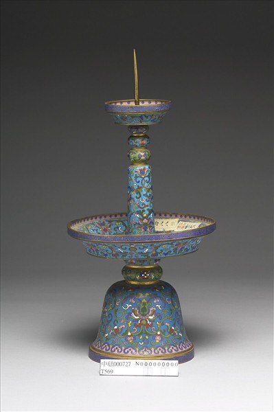 掐絲琺瑯燭台(五供)