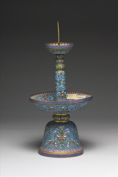 掐絲琺瑯燭台(五供)