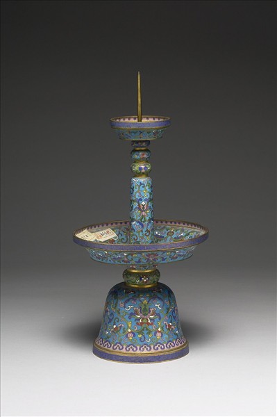 掐絲琺瑯燭台(五供)