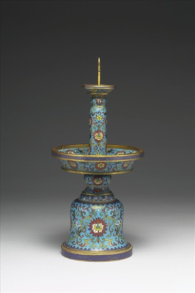 掐絲琺瑯燭台（五供）