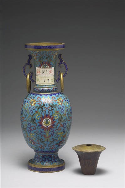 掐絲琺瑯瓶（五供）