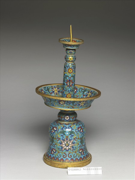 掐絲琺瑯燭台（五供）