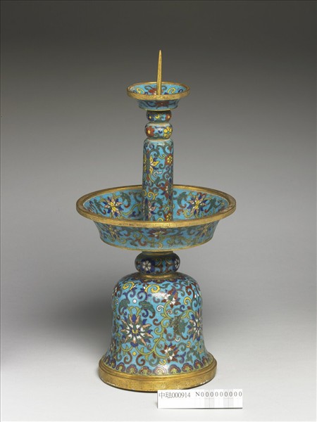 掐絲琺瑯燭台（五供）
