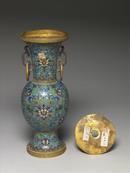 掐絲琺瑯瓶（五供）