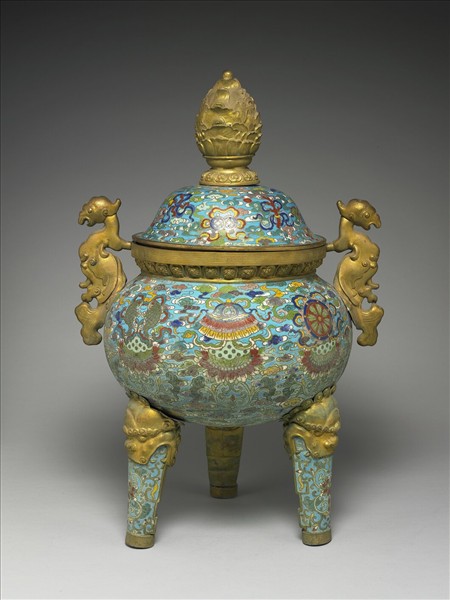 掐絲琺瑯鼎式爐