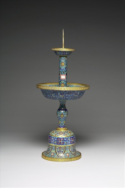 掐絲琺瑯燭台（五供）