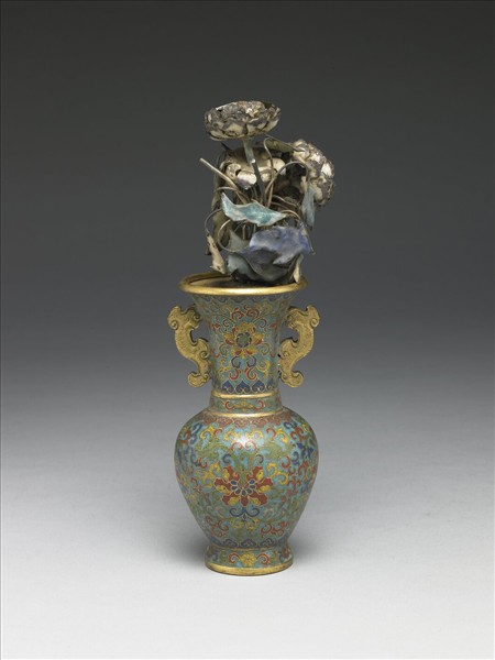 掐絲琺瑯瓶（五供）