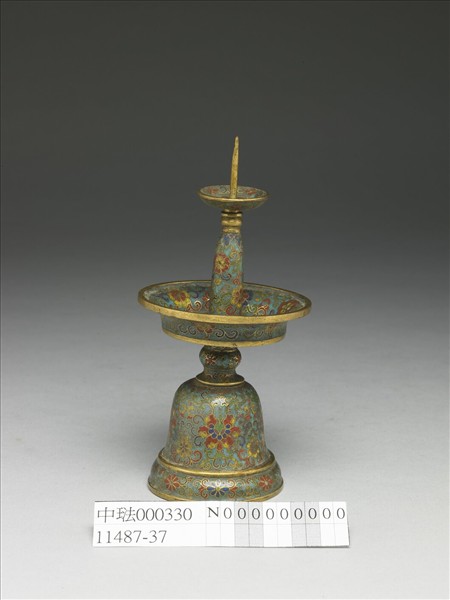 掐絲琺瑯燭台（五供）