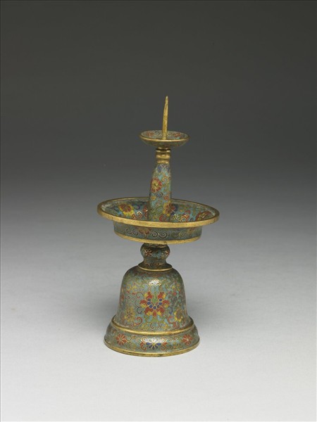 掐絲琺瑯燭台（五供）