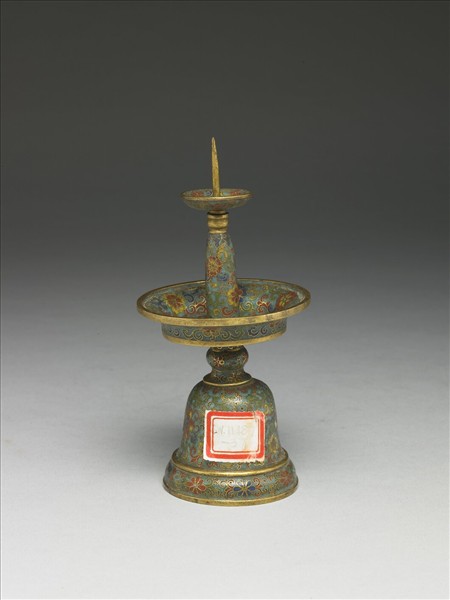 掐絲琺瑯燭台（五供）