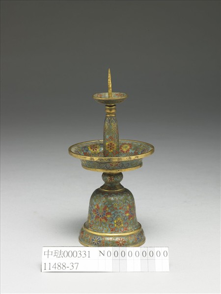 掐絲琺瑯燭台（五供）