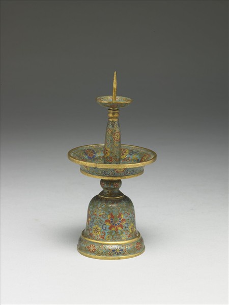 掐絲琺瑯燭台（五供）