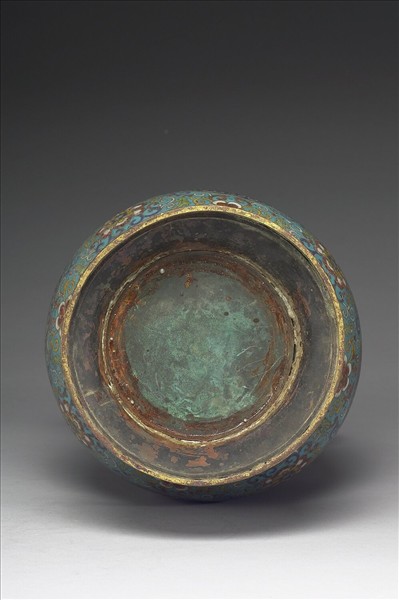 掐絲琺瑯雙耳瓶