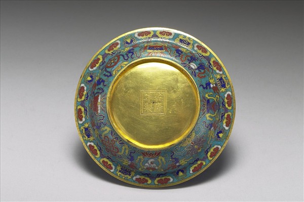 掐絲琺瑯十相自在梵文碟