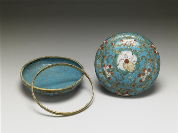 掐絲琺瑯印色盒