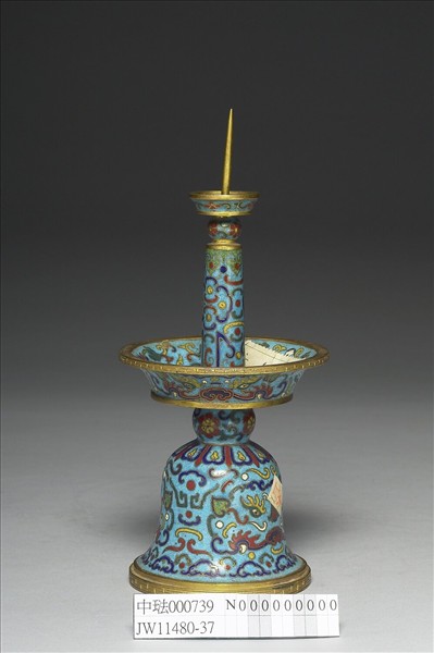 掐絲琺瑯燭台(五供)