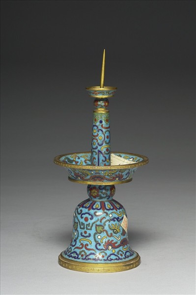 掐絲琺瑯燭台(五供)