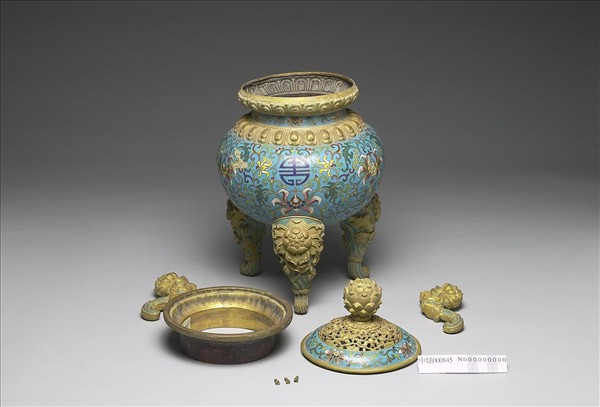 琺瑯香爐（五供）