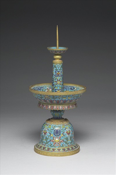 琺瑯燭台（五供）