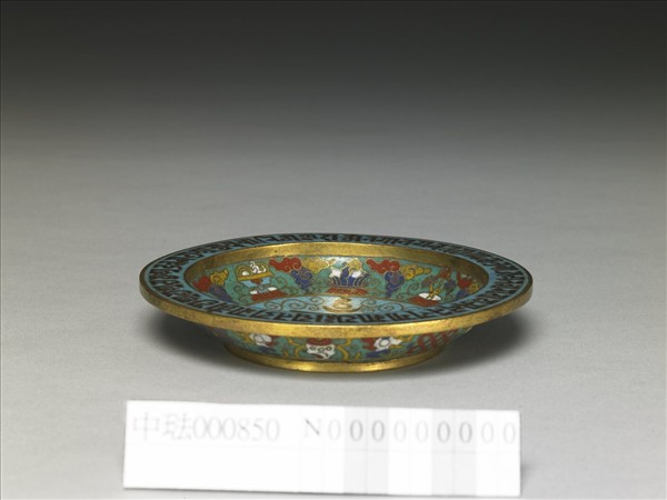 掐絲琺瑯十相自在梵文碟